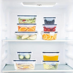 12pc Plastic Refrigerator Storage Box Fresh Keeping Box with Labels