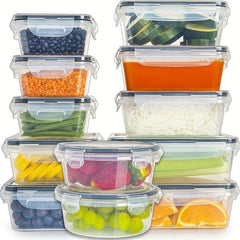12pc Plastic Refrigerator Storage Box Fresh Keeping Box with Labels