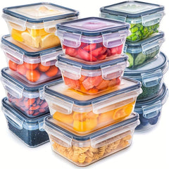 12pc Plastic Refrigerator Storage Box Fresh Keeping Box with Labels