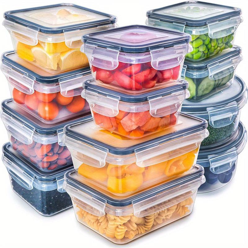 12pc Plastic Refrigerator Storage Box Fresh Keeping Box with Labels