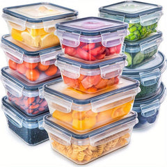 12pc Plastic Refrigerator Storage Box Fresh Keeping Box with Labels