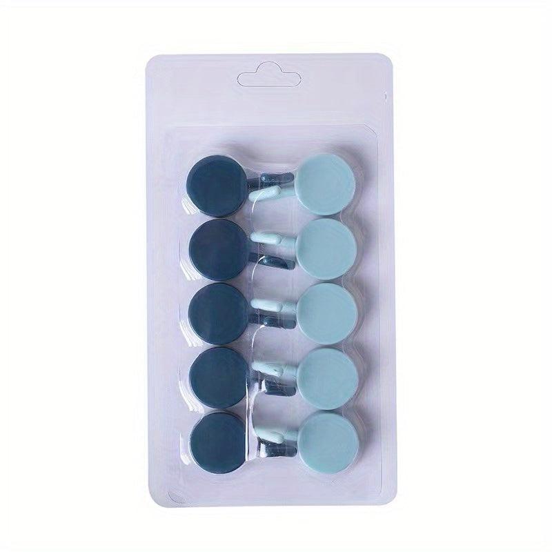 10pcs Adhesive Wall Hooks Key Hangers Waterproof Utility Towel Hooks