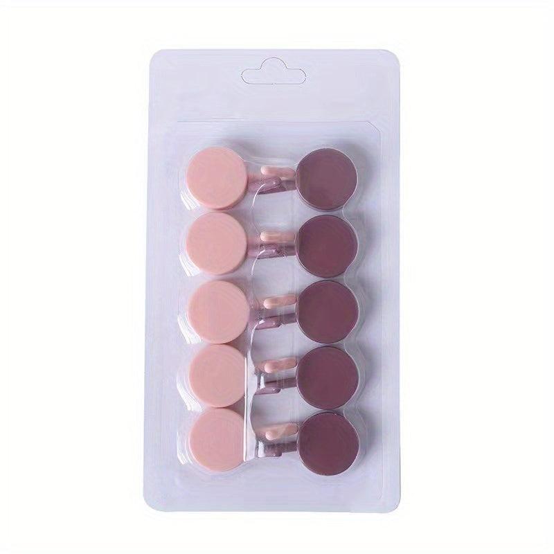 10pcs Adhesive Wall Hooks Key Hangers Waterproof Utility Towel Hooks