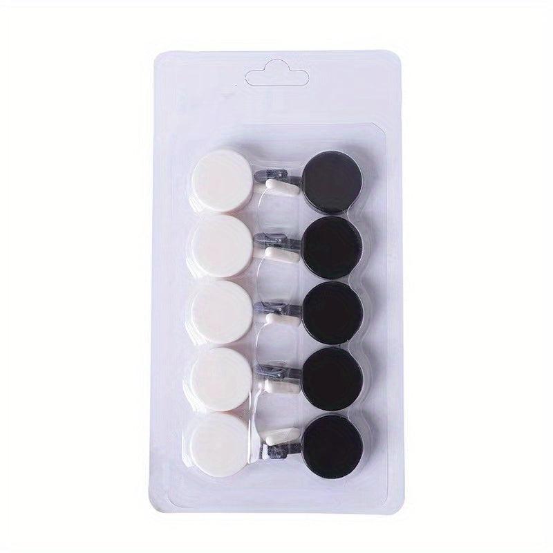 10pcs Adhesive Wall Hooks Key Hangers Waterproof Utility Towel Hooks