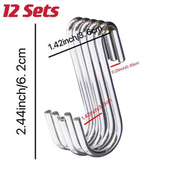 Stainless Steel S Hooks Pot Hooks For Rack Hanging Pans Pots Utensils