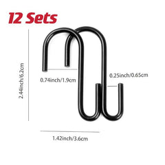 Stainless Steel S Hooks Pot Hooks For Rack Hanging Pans Pots Utensils