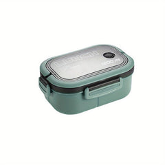 Double Layer Bento Box w/ Spoon & Fork Leakproof High Capacity Food Container
