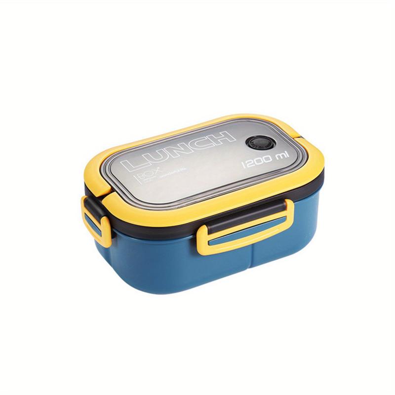 Double Layer Bento Box w/ Spoon & Fork Leakproof High Capacity Food Container