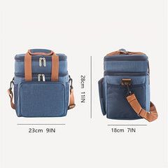 Large Capacity Insulated Lunch Bag Crossbody Waterproof Box