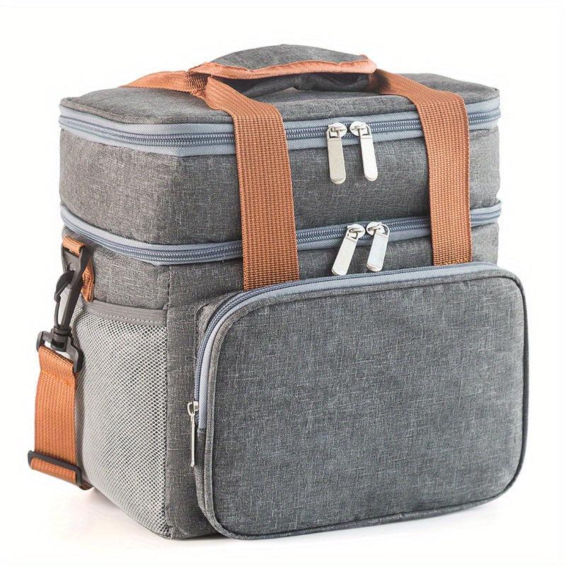 Large Capacity Insulated Lunch Bag Crossbody Waterproof Box