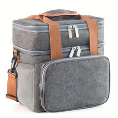 Large Capacity Insulated Lunch Bag Crossbody Waterproof Box
