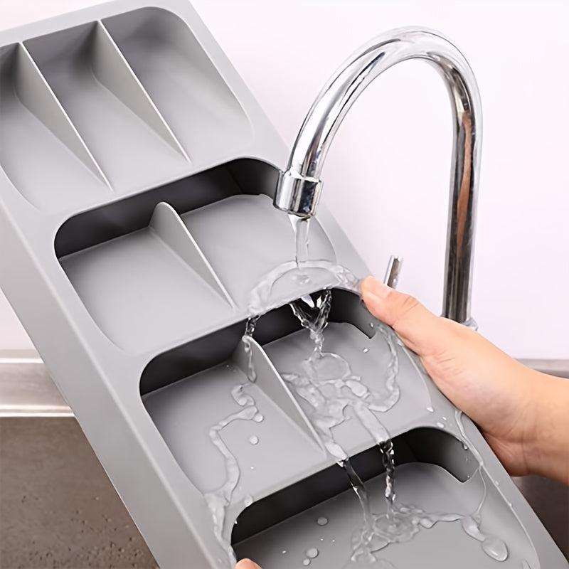 Expandable Silverware Organizer Tray for Drawer - Holds Flatware