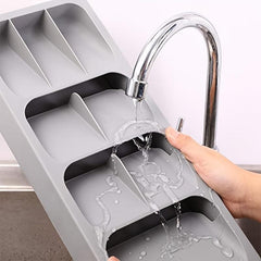 Expandable Silverware Organizer Tray for Drawer - Holds Flatware