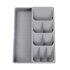 Expandable Silverware Organizer Tray for Drawer - Holds Flatware