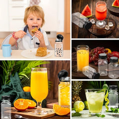10 Leak Proof Plastic Juice Bottles with Tamper Evident Lids