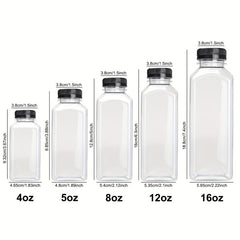 10 Leak Proof Plastic Juice Bottles with Tamper Evident Lids