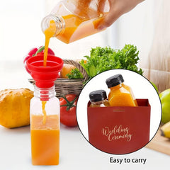 10 Leak Proof Plastic Juice Bottles with Tamper Evident Lids