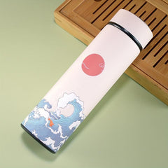 1pc Chinese Style Insulated Cup 16.9oz Stainless Steel Thermal Bottle