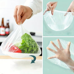 100 Disposable Plastic Wrap Covers Elastic Tight Mouth Shower Cap Various Plates