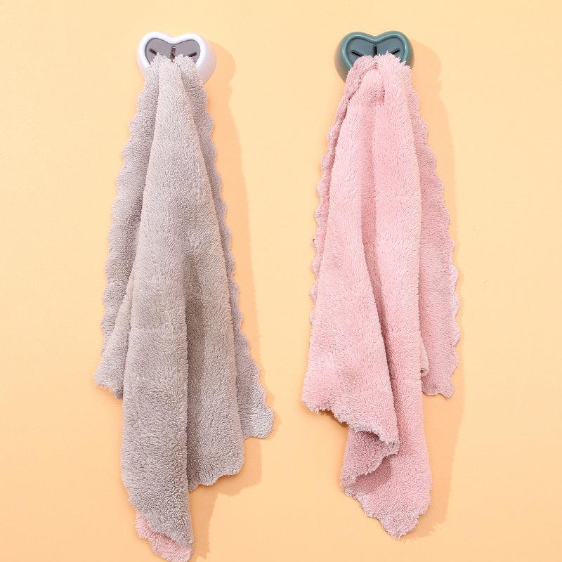 3pc Kitchen Rag Plug Non Punching Towel Rack Wall Mounted Dish Cloth Organizer