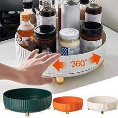 360 Rotation Non Skid Spice Rack Turntable Organizer