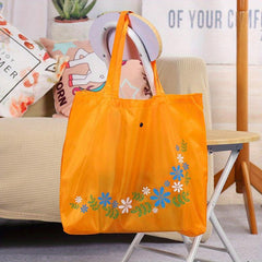 Floral Eco Reusable Grocery Bag Snap Button Foldable Shopper