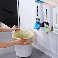 Garbage Bag Holder Wall Mount Plastic Bag Dispenser Storage Box