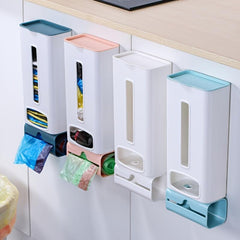 Garbage Bag Holder Wall Mount Plastic Bag Dispenser Storage Box