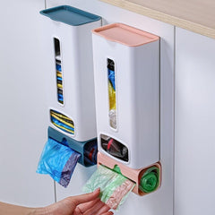 Garbage Bag Holder Wall Mount Plastic Bag Dispenser Storage Box