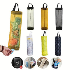 Hanging Garbage Bag Storage Holder Mesh Dispenser Foldable Washable Organizer