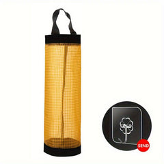 Hanging Garbage Bag Storage Holder Mesh Dispenser Foldable Washable Organizer