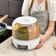 Large Capacity Plastic Rice Bucket Moisture & Insect Proof Cereal Container