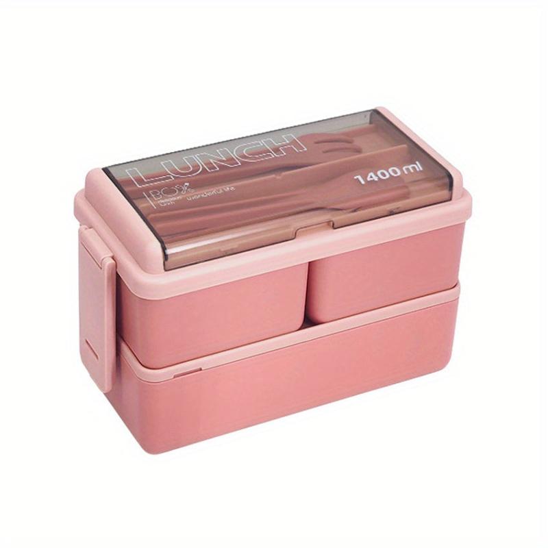 1pc Lunch Box 2 3 Grids Square Divided Bento Box Leakproof Container