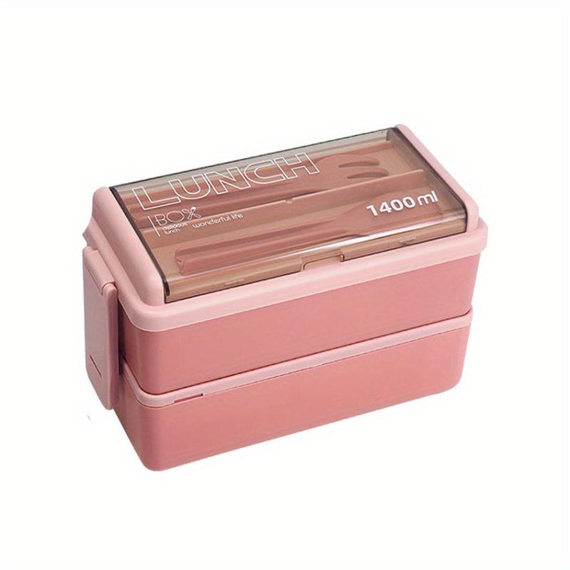 1pc Lunch Box 2 3 Grids Square Divided Bento Box Leakproof Container