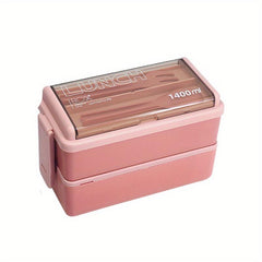 1pc Lunch Box 2 3 Grids Square Divided Bento Box Leakproof Container