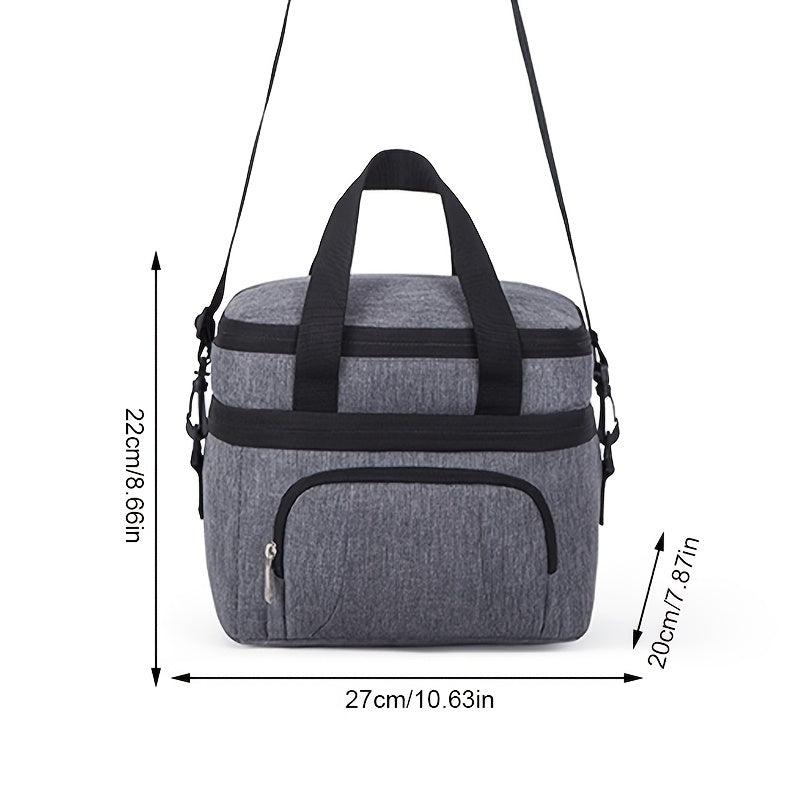Double Layer Lunch Bag for Work School and Travel, Perfect for Picnics