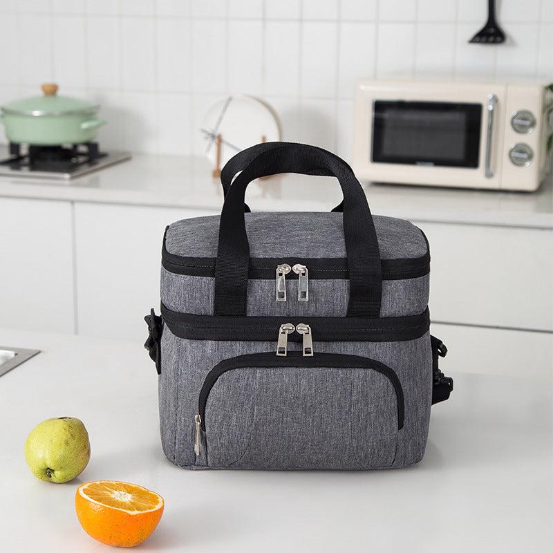 Double Layer Lunch Bag for Work School and Travel, Perfect for Picnics