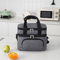 Double Layer Lunch Bag for Work School and Travel, Perfect for Picnics
