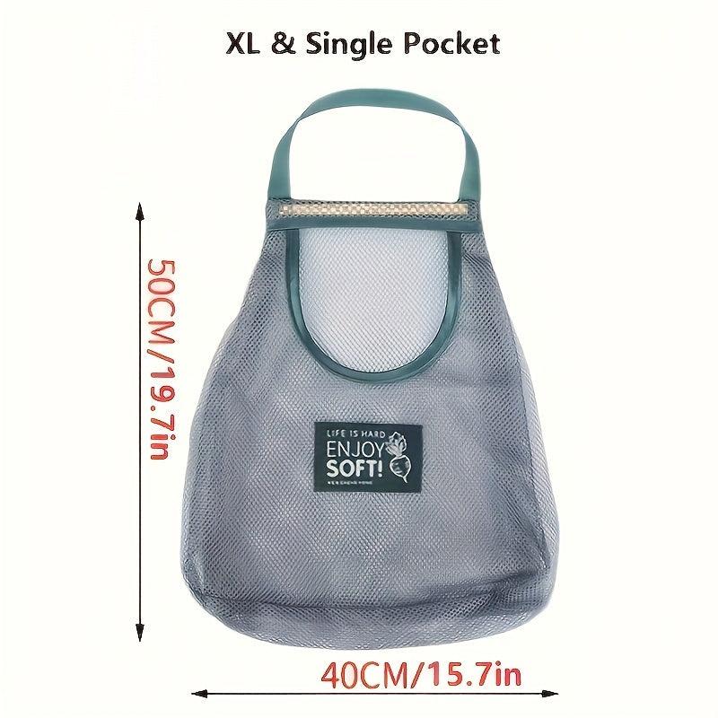 Hanging Mesh Storage Bags Reusable Tote Net Bags For Fruit And Vegetable