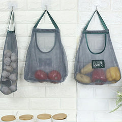 Hanging Mesh Storage Bags Reusable Tote Net Bags For Fruit And Vegetable