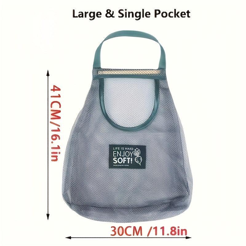 Hanging Mesh Storage Bags Reusable Tote Net Bags For Fruit And Vegetable