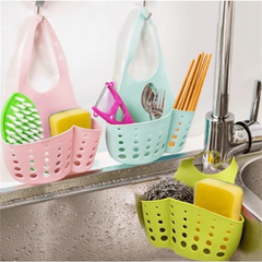 Adjustable PVC Hanging Storage Basket for Kitchen and Bathroom