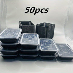 Plastic Food Storage Containers With Lids - Microwavable - 10/20/50pcs