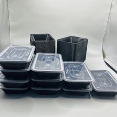 Plastic Food Storage Containers With Lids - Microwavable - 10/20/50pcs