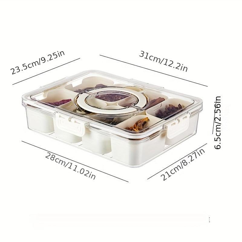 1pc Seasoning Box Spice Jar With 4 8 Grids Compartment Salt Pepper