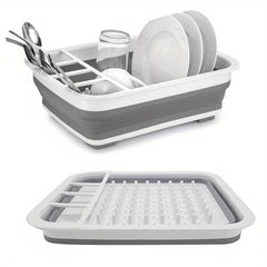 Collapsible Dish Drying Rack Foldable Dish Drainer Portable Kitchen Organizer