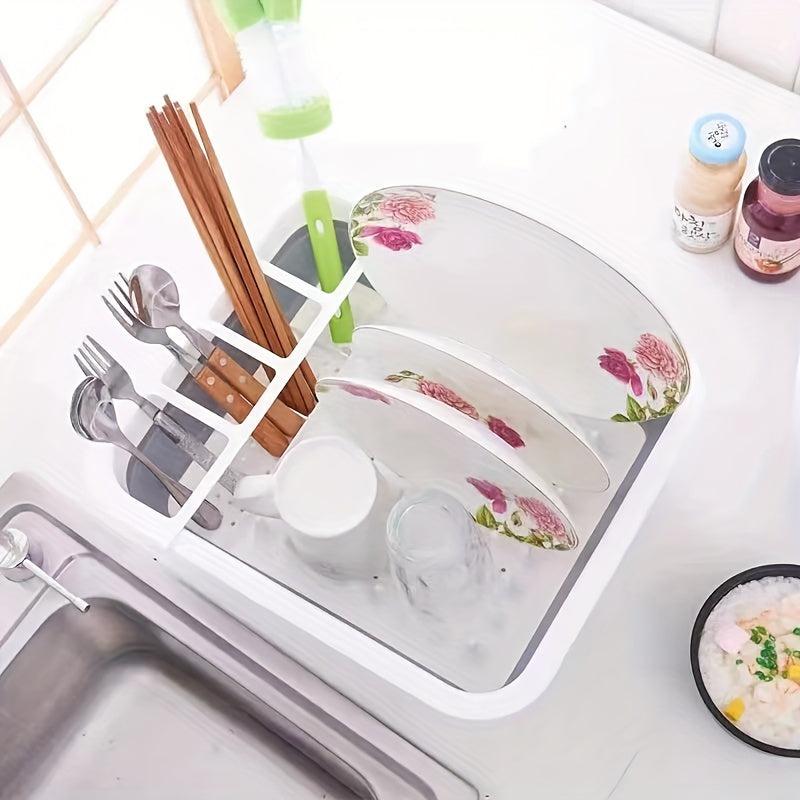 Collapsible Dish Drying Rack Foldable Dish Drainer Portable Kitchen Organizer