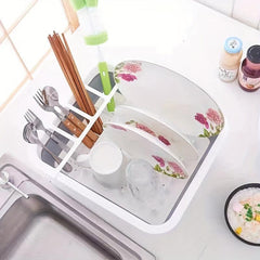 Collapsible Dish Drying Rack Foldable Dish Drainer Portable Kitchen Organizer