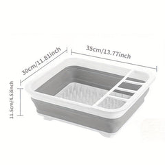 Collapsible Dish Drying Rack Foldable Dish Drainer Portable Kitchen Organizer