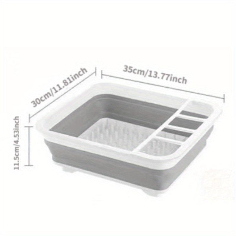 Collapsible Dish Drying Rack Foldable Dish Drainer Portable Kitchen Organizer